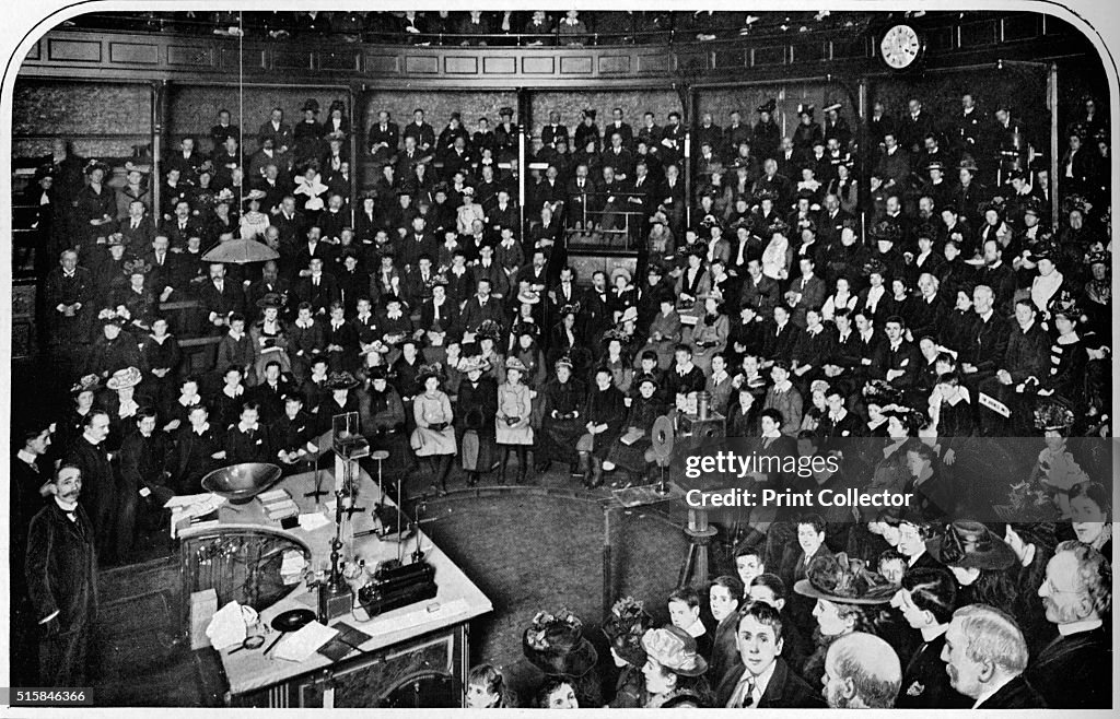 A lecture at the Royal Institution, London, c1903 (1903)