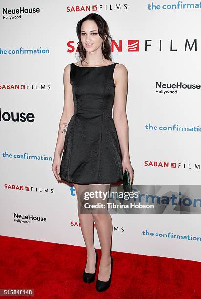 Ruby Modine attends the premiere of Saban Films' 'The Confirmation' on March 15, 2016 in Los Angeles, California.