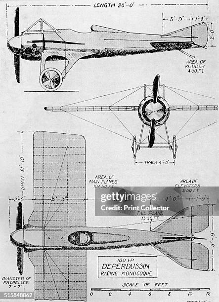 Probably the fastest aeroplane in existence at the outbreak of the First World War, 1914 . The Deperdussin monoplane, built by French manufacturer...
