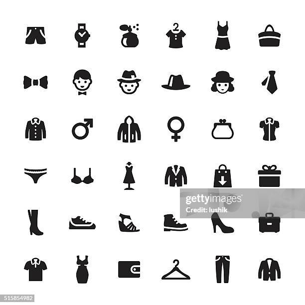 kaufhaus vektor symbole und symbole - dress stock-grafiken, -clipart, -cartoons und -symbole