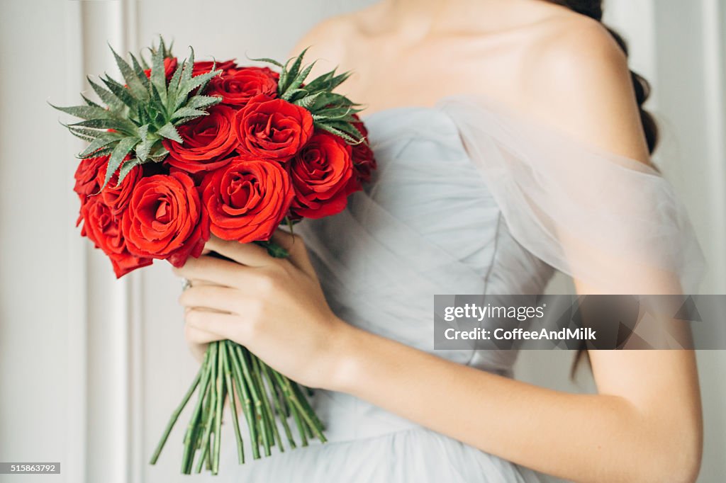 Studio shot of a wedding bouquet