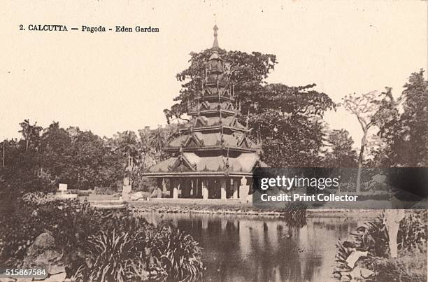 Calcutta - Pagoda - Eden Garden', circa 1900. Eden Gardens, Calcutta, India, constructed in 1834 and named after Emily and Fanny Eden, the sisters of...