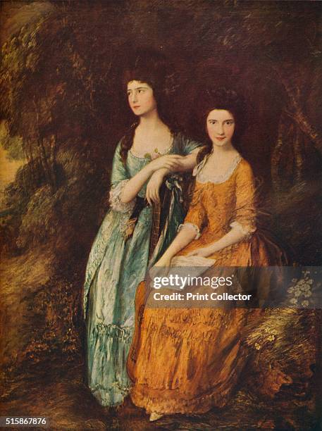 Elizabeth and Mary Linley', circa 1772. Two of the daughters of the English tenor and musician Thomas Linley and his wife Mary. Painting held at the...