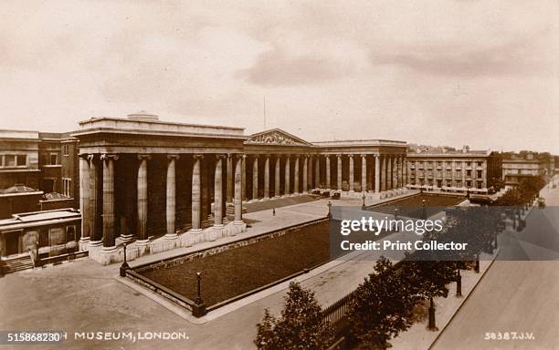 British Museum, London', circa 1920. 'British Museum, London situate in Great Russell Street, close to Russell Square. Its foundation was due to Sir...