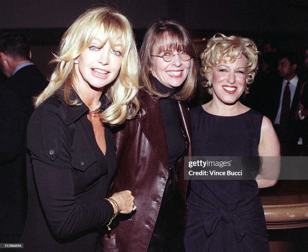 US actresses (L-R): Goldie Hawn, Diane Keaton and