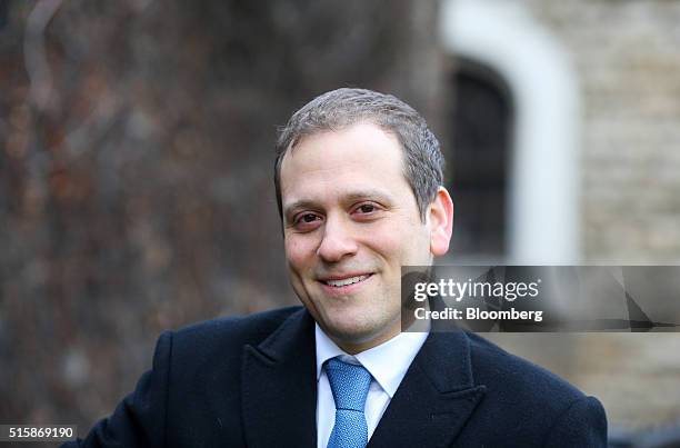 Adam Marshall, interim director-general of the British Chambers of Commerce , poses for a photograph following a Bloomberg Television interview in...