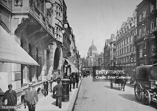 Fleet Street, City of London, circa 1900 . Fleet Street is named after the River Fleet, London's largest underground river. The street is...
