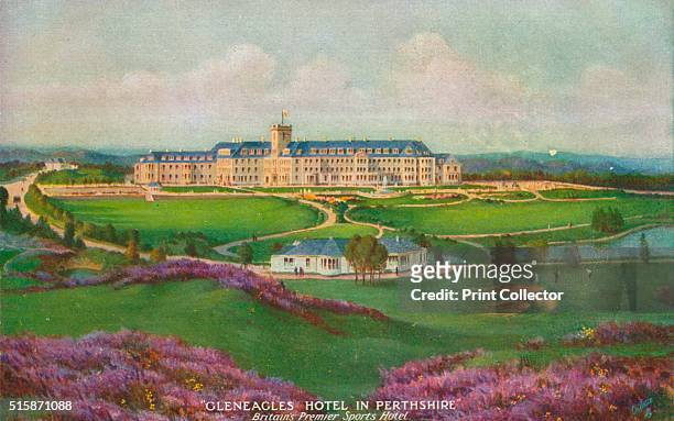 Gleneagles Hotel in Perthshire', circa 1930. Gleneagles Hotel, Perth, Scotland. The hotel opened in 1924, built by the former Caledonian Railway...