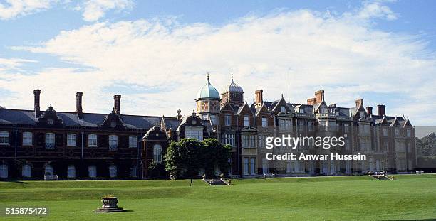 Sandringham House, one of the Queen's homes, on August 01 circa 1990s in Sandringham, England.