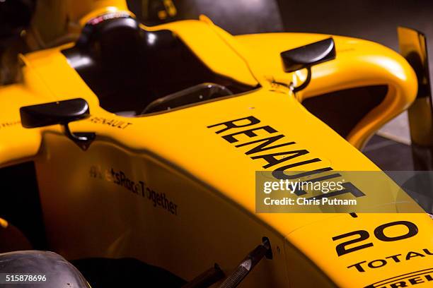 Renault F1 team unveils its new livery for the 2016 season on March 16, 2016 in Melbourne, Australia.