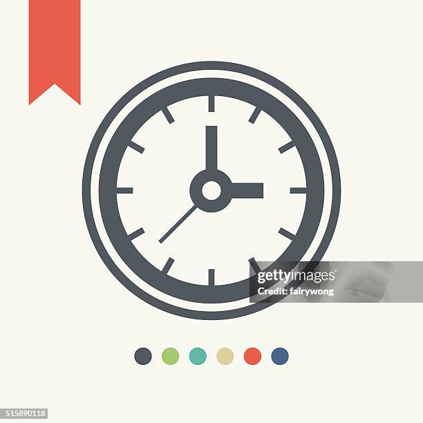 clock icon - clock is ticking stock illustrations