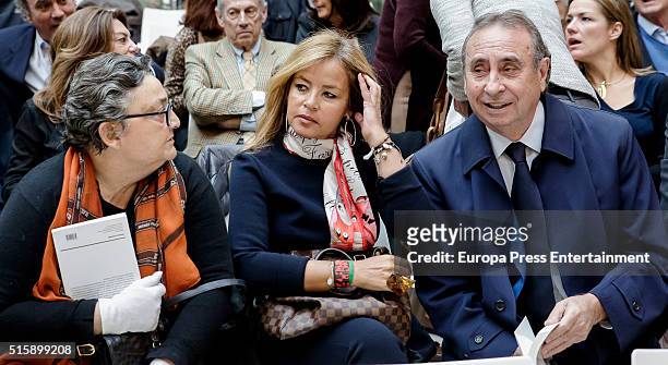 Elena Benarroch, Pedro Trapote and Begona Garcia Vaquero attend the presentation of Leopoldo Lopez's book 'Imprisoned But Free' at Madrid Goverment...
