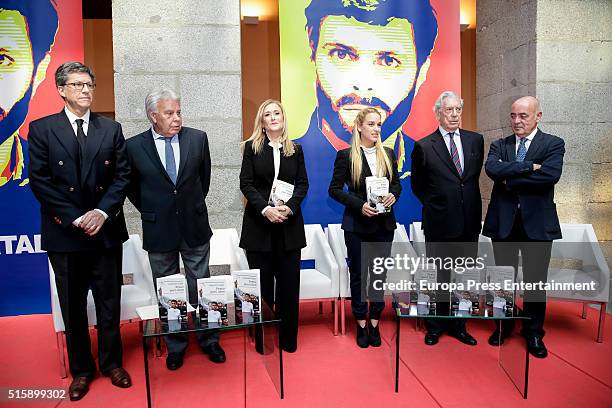 Jose Miguel Vivanco, Felipe Gonzalez, Cristina Cifuentes, Lilian Tintori and Mario Vargas Llosa attend the presentation of Leopoldo Lopez's book...