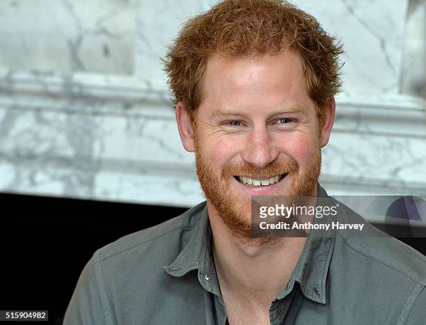 Prince Harry attends a briefing by MapAction to learn more about the charity's response to the recent Nepal earthquakes, ahead of his tour to the...