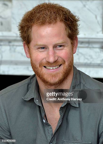 Prince Harry attends a briefing by MapAction to learn more about the charity's response to the recent Nepal earthquakes, ahead of his tour to the...