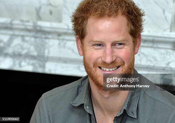 Prince Harry attends a briefing by MapAction to learn more about the charity's response to the recent Nepal earthquakes, ahead of his tour to the...