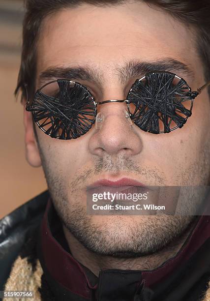 Models are seen backstage ahead of the Safak Tokur show during the Mercedes-Benz Fashion Week Istanbul Autumn/Winter 2016 at Zorlu Center on March...