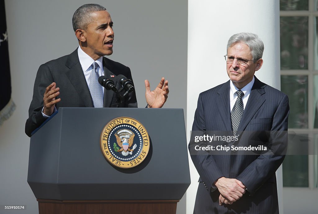 President Obama Announces Merrick Garland As His Nominee To The Supreme Court