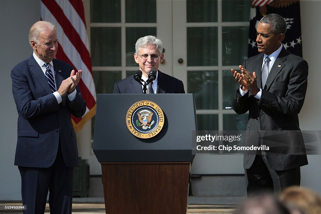 President Obama Announces Merrick Garland As His Nominee To The Supreme Court
