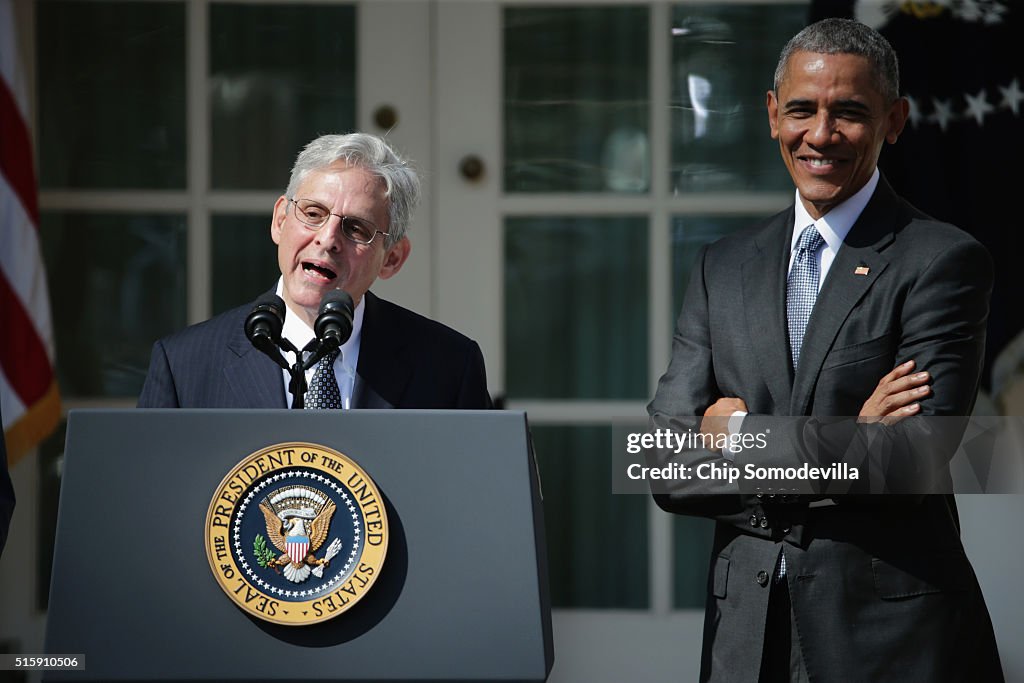 President Obama Announces Merrick Garland As His Nominee To The Supreme Court