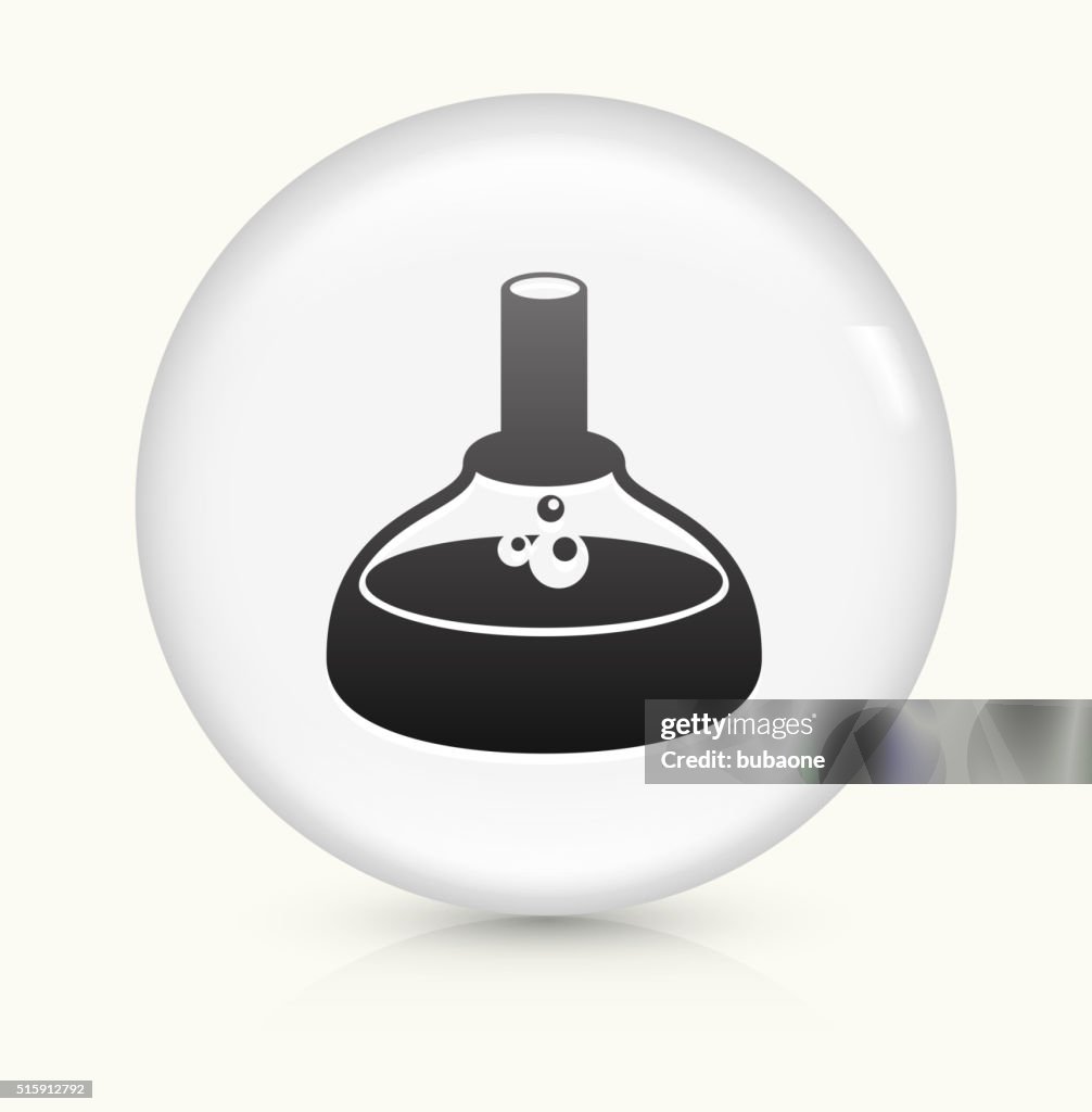 Beer Fermentation Tank icon on white round vector button