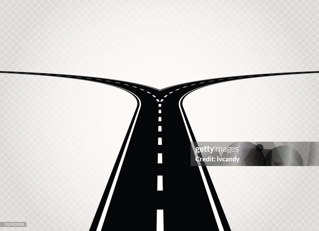 Zwei Richtungen road