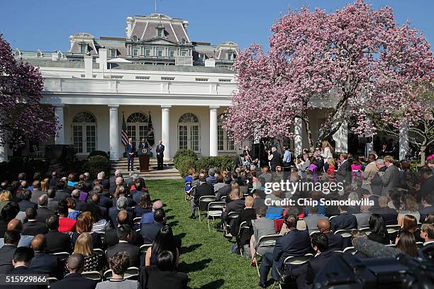 Judge Merrick Garland is introduced by U.S. President Barack Obama as his nominee to the Supreme Court in the Rose Garden at the White House, March...