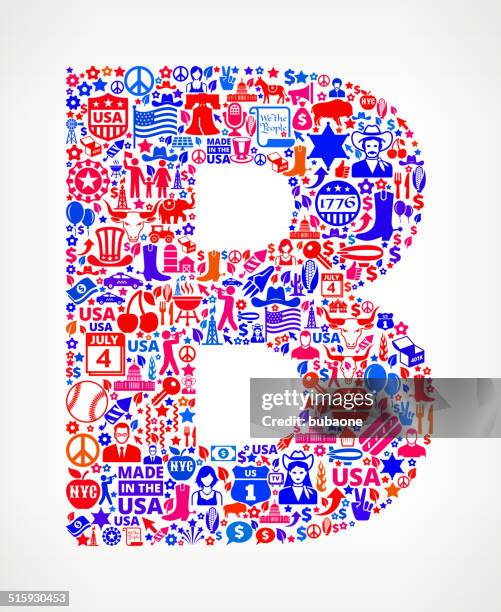 letter b us royalty free vector art pattern - bison burger stock illustrations