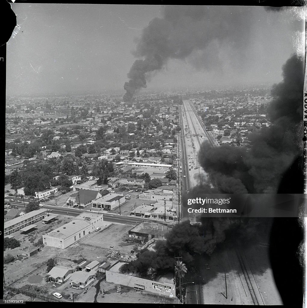 Los Angeles Riot From The Air
