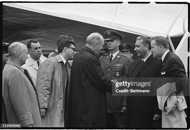 Washington, D.C.: Italian Prime Minister Aldo Moro arrives at the start of a five-day official visit during which he will confer with President...