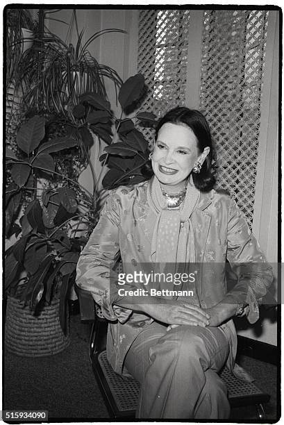 New York, NY: Gloria Vanderbilt, born to wealth, is a workhorse although if she chose she could be one of the idle rich. At age 55, her latest...