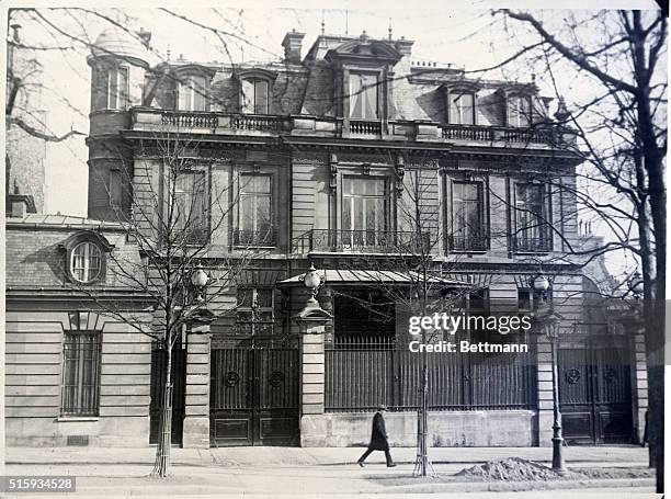 The American embassy in Paris, purchased in the 1920s by the United States for the sum of $300 is situated at Number 2 Avenue D'Tena.