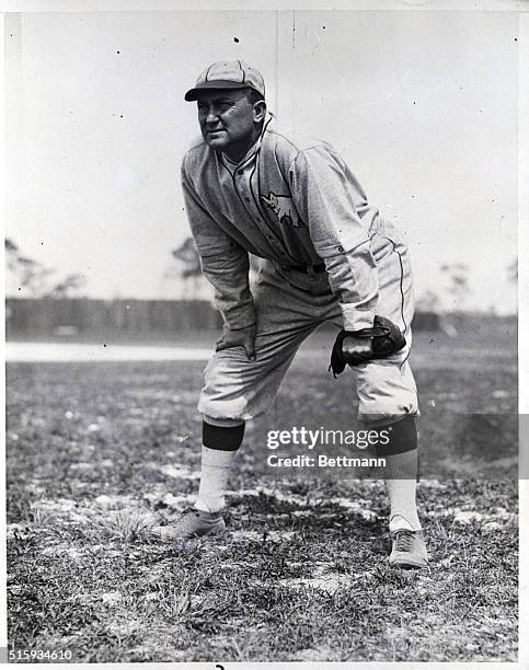 Filed 2/6/1946-Ty Cobb when he was training with the Philadelphia Athletics. Undted photograph.