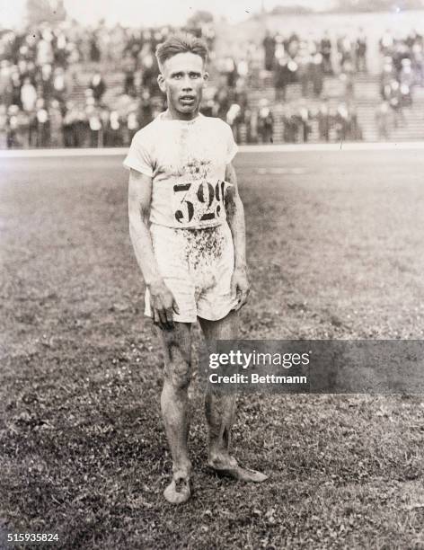 Paris, France- Willie Ritola, the American-trained distance runner who scored for Finland in the 10,000-meter run and other distance events, poses at...