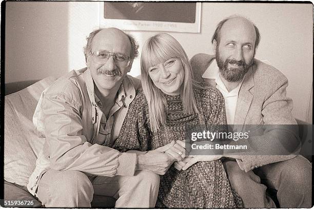 New York, NY- Peter, Paul and Mary, the folk trio synonymous with the anti-war movement in the 1960's, is back on the protest trail. From left are:...