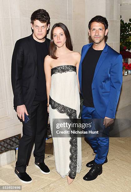 Wes Gordan, Lisa Arnhold and Paul Arnhold attend The Frick Collection Young Fellows Ball 2016 at The Frick Collection on March 10, 2016 in New York...