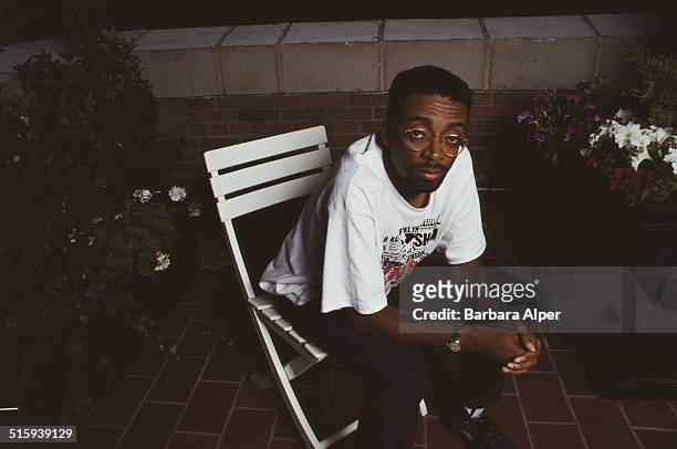American film director and writer Spike Lee at the Mark Hotel in New York City, 16th July 1990.