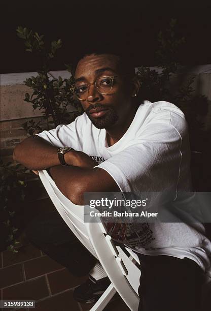 American film director and writer Spike Lee at the Mark Hotel in New York City, 16th July 1990.