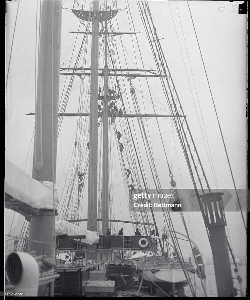 Cadets Climbing Spanish Training Ship