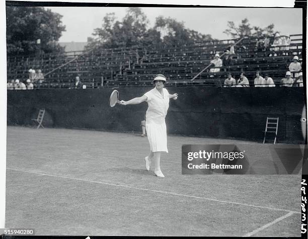 Helen Wills Displaying Her Backhand