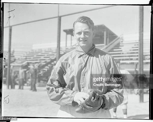 Waite Hoyt, pitcher, pictured during a recent practice session of the Pittsburgh Pirates at their spring training camp at San Bernardino, California.