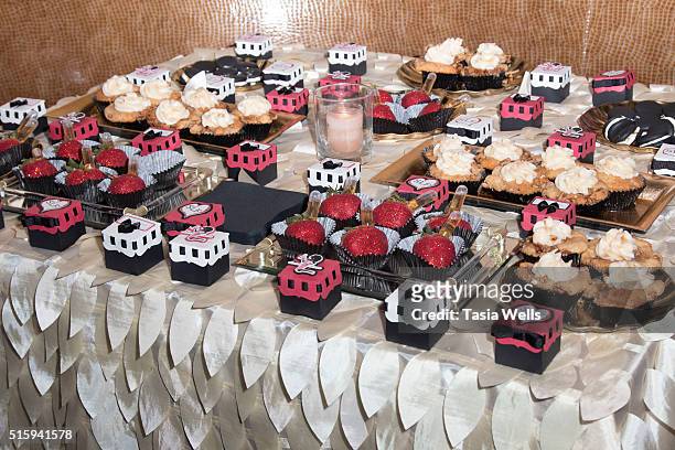 General view of dessert at the Sanaa Lathan hosts event at Beso on March 15, 2016 in Hollywood, California.