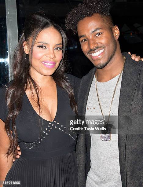 Actress Sanaa Lathan and guest attend the Sanaa Lathan hosts event at Beso on March 15, 2016 in Hollywood, California.
