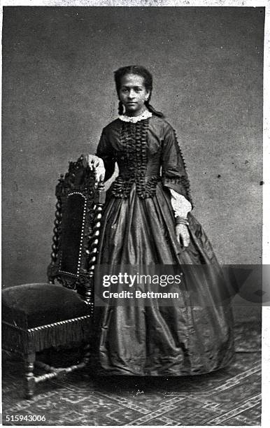 Full length photograph of upper class Negro woman. Ca. 1890.