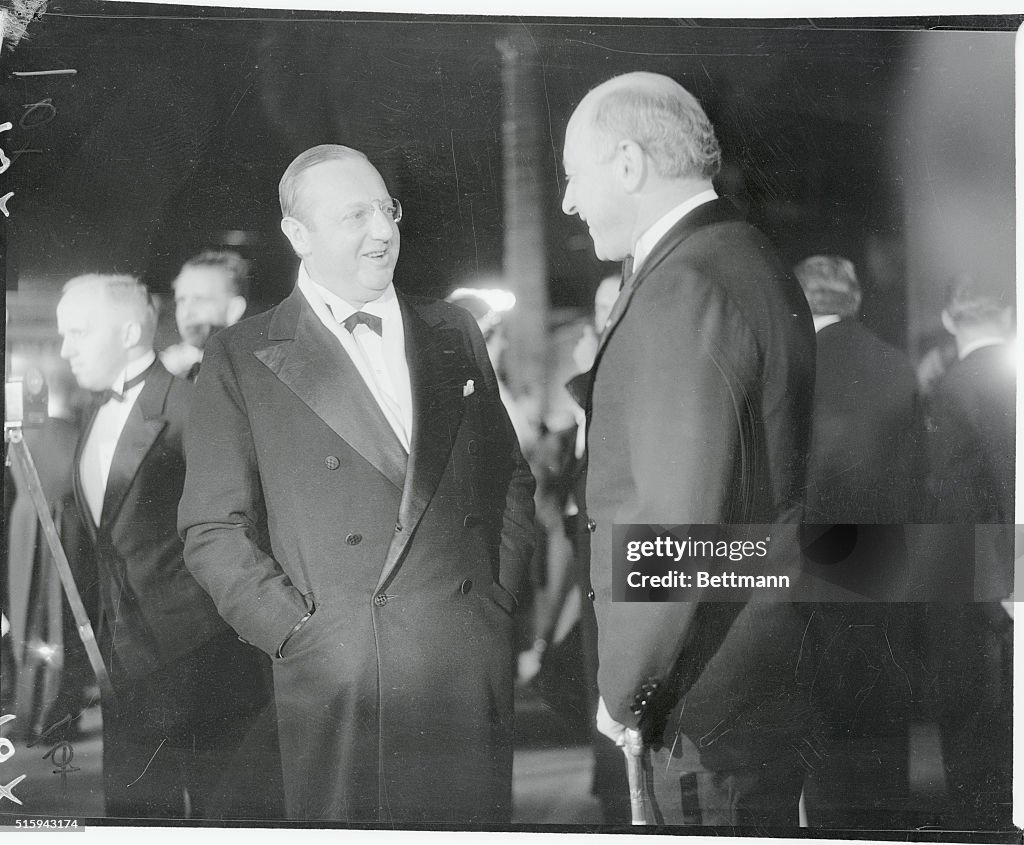 Cecil B. Demille Speaking With Jesse Lasky