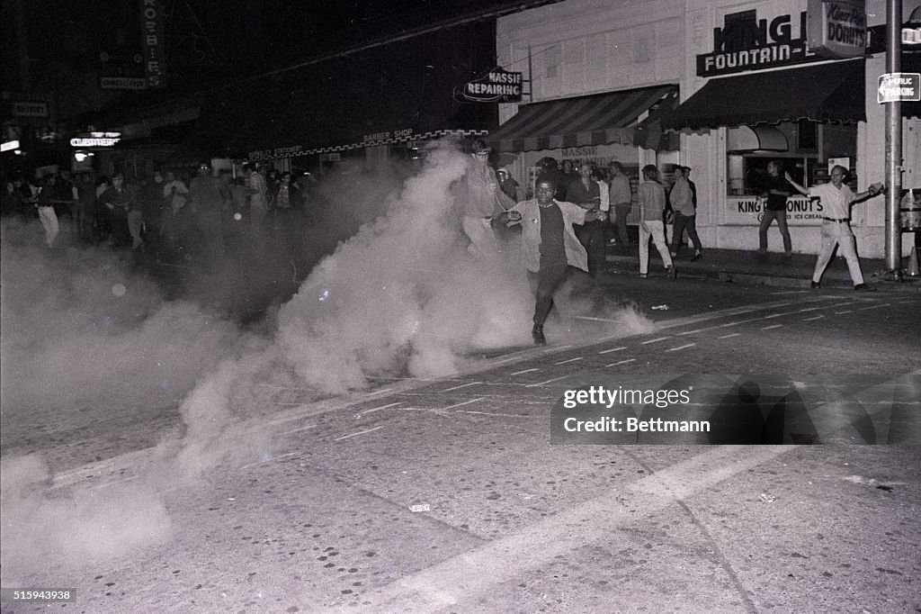 Students Flee Tear Gas During Protest