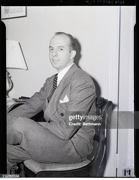 Jimmy Van Heusen of Syracuse, NY, songwriter and composer, who is writing the musical score of the screen version of "A Midsummer Night's Dream"...