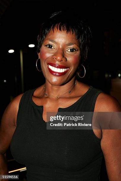 Singer and Australian Idol judge, Marcia Hines, attends the after party for the opening night of the play "12 Angry Men" at the Sydney Theatre on...