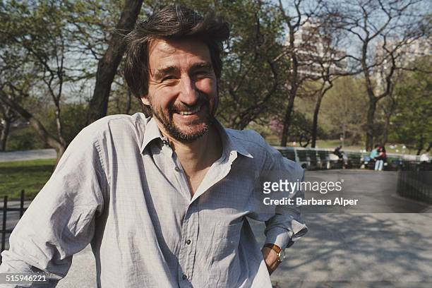 American actor Sam Waterston in Riverside Park, New York City, 26th April 1990.
