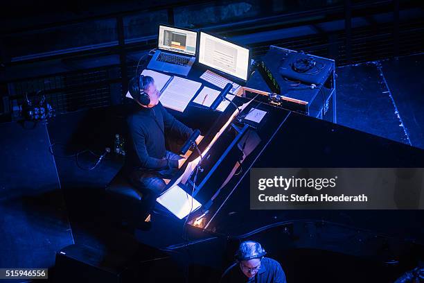 Composer Max Richter performs on stage during the public world premiere of his 8 hour long 'SLEEP' live performance during 'Maerzmuisk' Festival at...